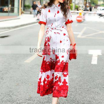 Maxnegio Elegant Maxi Long Sleeve Floral Print Dresses for Beach Dress photo-3