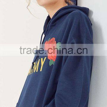 Army Roses Hoodie Sweatshirt Longline Custom Printing Embroidery Women's Hoodies With Chest 40" Length 30" Size photo-5