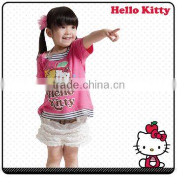 new 2014 baby girls hllo kitty hot pink t shirts baby summer clothing