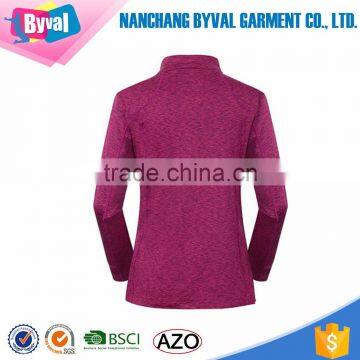 Wholesale Women Half Zip Plain Fitted Dry Fitted Shirts photo-5