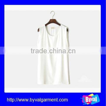 cheapest wholesale soft chiffon vest white blank tank top for women