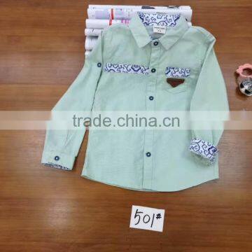 wholesales china casual children Plaid shirt boy t shirt kids