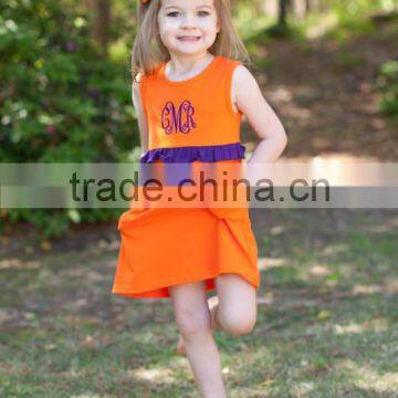 2017 Europe Summer Dress Children Round Neck Sleeveless Dress Boutique Cotton Baby Girls Dresses