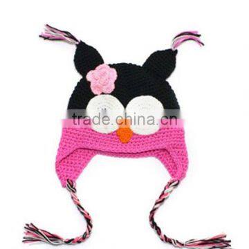 Fashion Pattern Free Baby Handmade Owl Crochet Hat