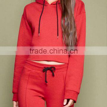 2016 Hot Sale Women Pullover Plain Latest Design Tracksuit photo-3