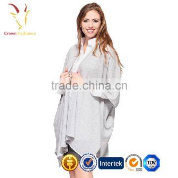 2016 New Fashion 100% Pure Knitting Cashmere Poncho for Women photo-2