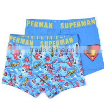 2017 Manufacturer OEM Logo Band Customized Your Own Brand New Fashion Design 95%Cotton 5%Spandex Print Kids Boy Boxer Underwear