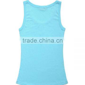 Men 100% Cotton Plain Single Undershirt Sleeveless Shirt Vest Tank Top photo-2