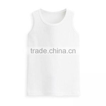 Children Clothing Fashion Style Newest Design Custom Kids Wholesale Plain White Tank Top photo-3