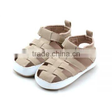 2017 Wholesales Top Selling Soft rubber sole leather baby sandals