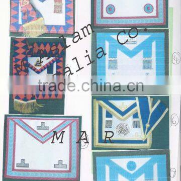 Hand Embroidery Masonic Mark Aprons