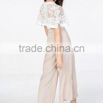 China Suppliers Women Wide Leg Pleated Pants photo-2