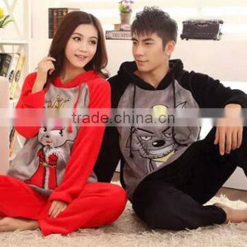 2015 Wholesale Mink Cashmere Couple Winter Pajama Set photo-2