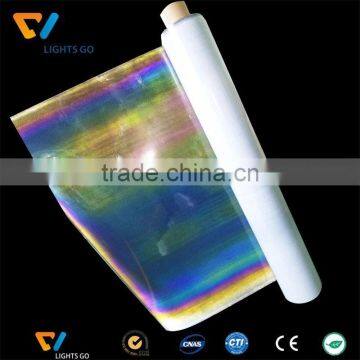 2016 hot sell flash colorful rainbow reflective fabric for cloth