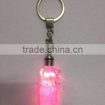 New Arrival Crystal Singapore Merlion Model With LED Keychain For Souvenirs Gifts KJJ-03 photo-3