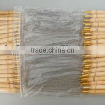 wood hair loop pulling needle, hair extension pulling needle