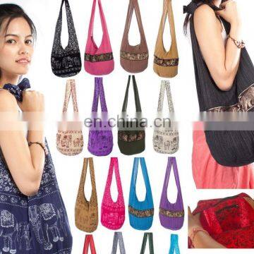 Thai Cotton Bags Hobo Sling Messenger Buddha Shoulder Hippie Yaam Crossbody Bag