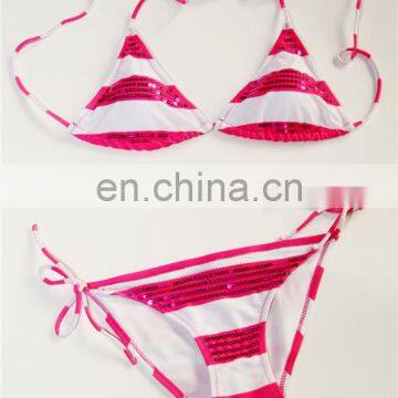 Hot Sexy Girl Micro Bikini Sequins Swimwear Swimsuit 2017