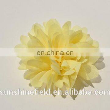 Soft Chic Chiffon Flower Multi Layered Flower Baby Girls Hair Accessories With Flat Back