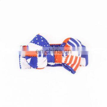 American Flag Headwrap With Messsy Bows For Baby Girl Top Knot Turban Headband For Hairband Photography Prop