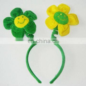 Promotion World Cup flower Headband headdress of Brazil Flag color W702