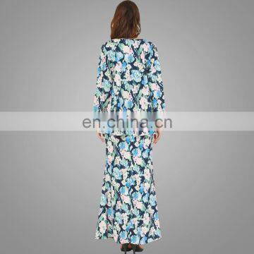Muslim Women Abaya Printing Baju Kurung in Malaysia Fashion Baju Melayu Designs photo-4