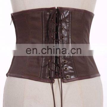 Steampunk Soft Bone Corset With Key-hole Patch and Bronze Key Pendant photo-3