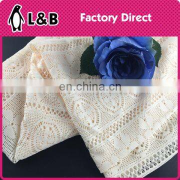 Lace Fabric 2017 Cord Mesh Embroidered Polyester Knitting Jacquard Polyester Lace Fabric photo-3