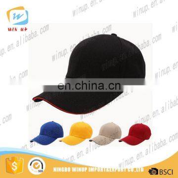 WINUP custom plain design customized logo 6 panel baseball cap