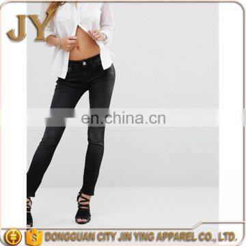 Jeans Wholesale Price Raw Cut Hem Jeans Skinny Fit Pants Women Trousers Make in China photo-2