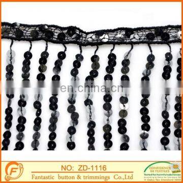 black sequins tassel for women garments accessories