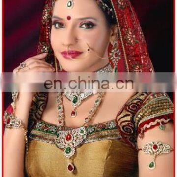 Wholesale Jodha Bridal set-Dulhan Bridal jewellery set- Inidan Bridal jewellery set-Bollywood Celebrity jewelry