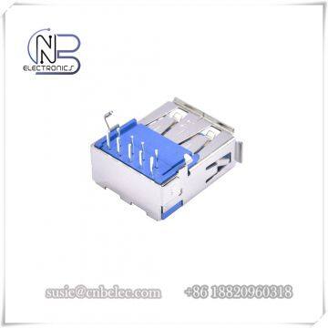 Waterproof 90 Degree DIP 9 Pins Solder UL94V-0 Type A Female 3.0 USB Connectors for Board Interface photo-2