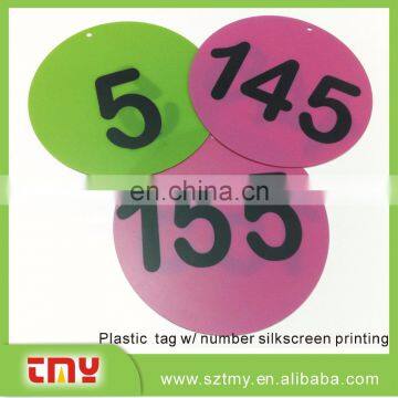 plastic pvc tag/number tag