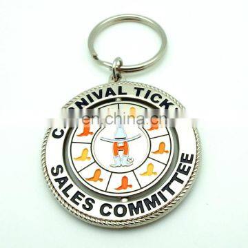 Wholesale Zinc Alloy High Quality CUSTOMIZED Design DOUBLE SIDE ROTATE KEY CHAINS photo-2