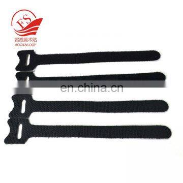 Durable hook and loop cable tie mushroom head cable ties with logo printed