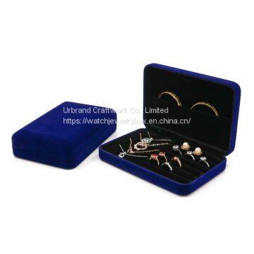 Velvet Jewelry Box Storage Box High-end Exquisite Earrings Ring Bracelet Necklace Simple Portable Small Jewelry Box photo-4