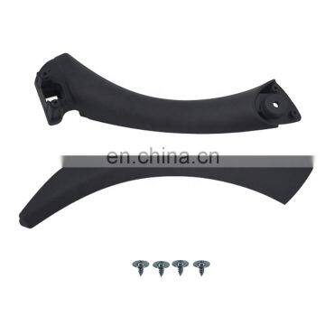 Inner Door Panel Handle Outer Pull Trim Cover For BMW E90 328i Right Side Black 51419150336