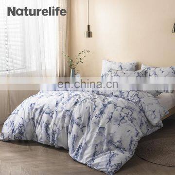 High Quality Luxury Marble Design Arabic Print 100% Polyester Queen Size Sheet Bedding Set photo-2