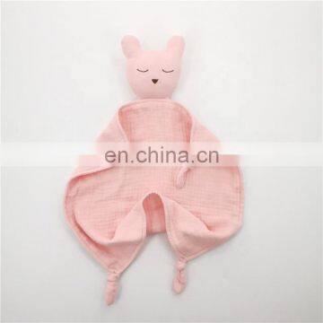 Sleep Bear Muslin Organic Cotton Baby Comforter Blanket Baby Toy photo-4