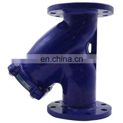 Bundor DIN Ductile Iron y type strainer supplier PN16 Flanged End Water Y Strainer price