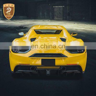 Hot car accessories carbon spoiler wing for Ferra-ri 488 carbon rear ducktail spoiler