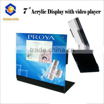 acrylic video displayer box stand for promotion