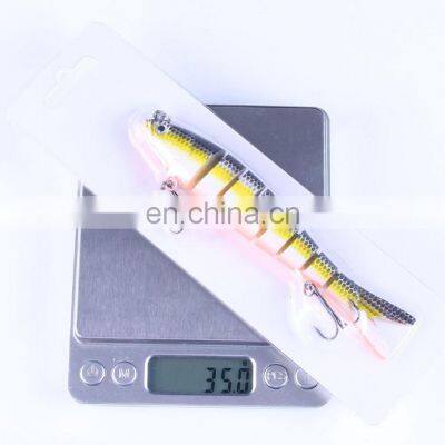13.7cm 27g High Quality New Design 8 Sections 12 Colors Loach Multi Jointed Minnow Lure photo-2