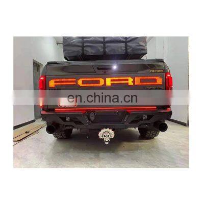 pickup accessories Car Tailgate Trim Panel Rear Door cover with LED lights for ford f150