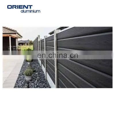 Dark Grey Privacy Fence Wood Composite Wpc Decorative Garden Outside Screen