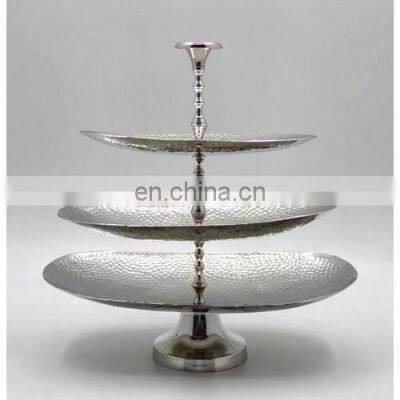 nickel plated 3 tier cake stand