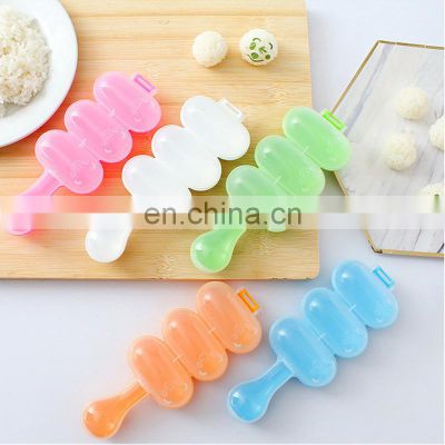 OEM Custom Logo Japanese Plastic 3 Small Kids Ball Maker Rice Baking Molds Sushi