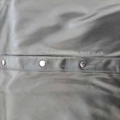 Ladies'faux Leather Shirt photo-4