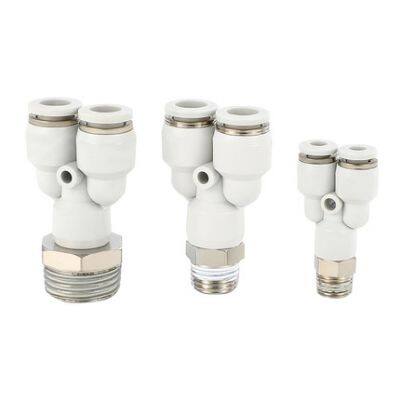 Male Thread Y Type PX4mm-12mm OD Hose Tube One Touch Pneumatic Fitting photo-3